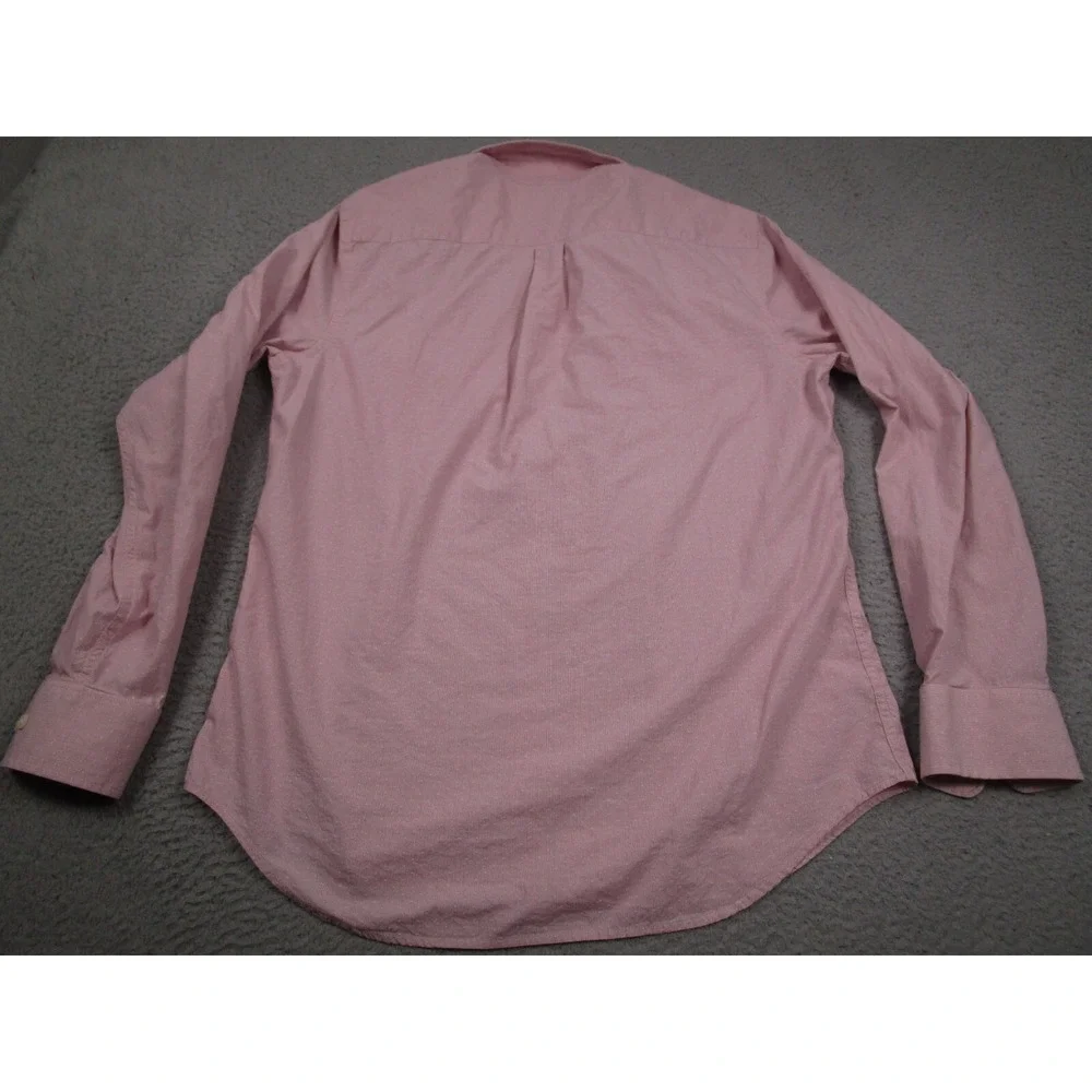 Banana Republic Shirt Mens Large Pink Geometric Soft‎ Wash Button Up Pockets